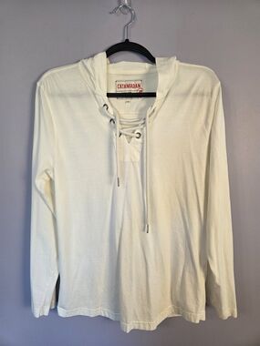 Catamaran T-shirt Hoodie Medium White Beach Travel Vacation Boating Casual